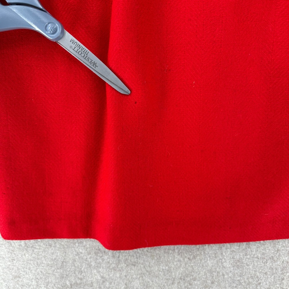 VTG Alfred Dunner Wool Skirt 10‎ With Pockets And Slit Red Fall Old money Retro - Picture 6 of 12